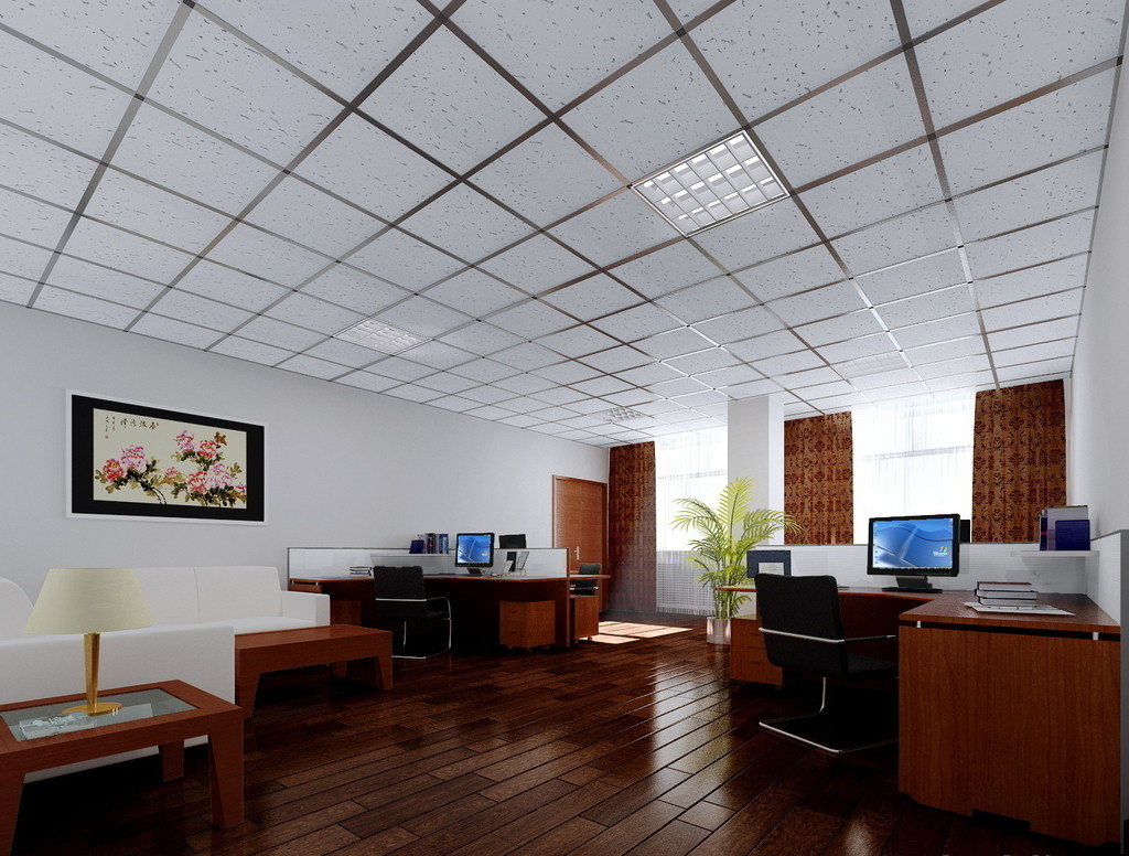 办公室吊顶装修效果图 提升空间格调与实用性的装饰方案
